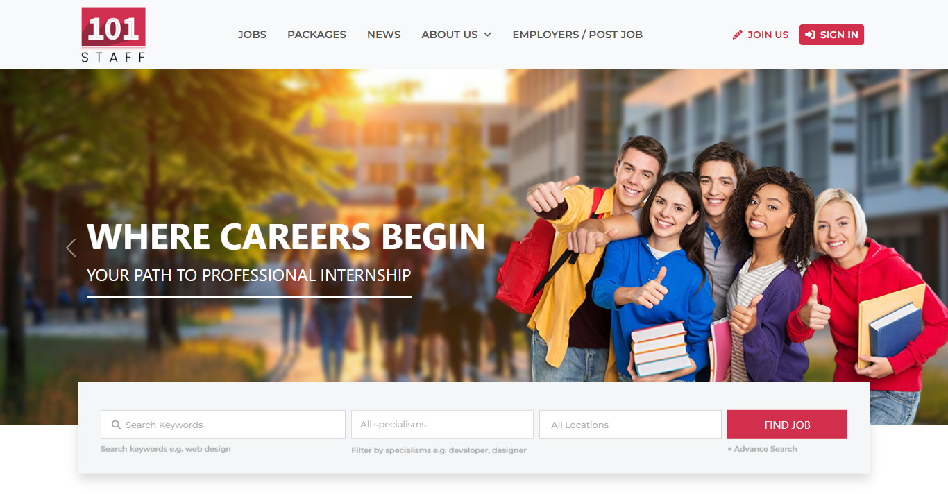 101 Staff - Staffing & Recruiting Website